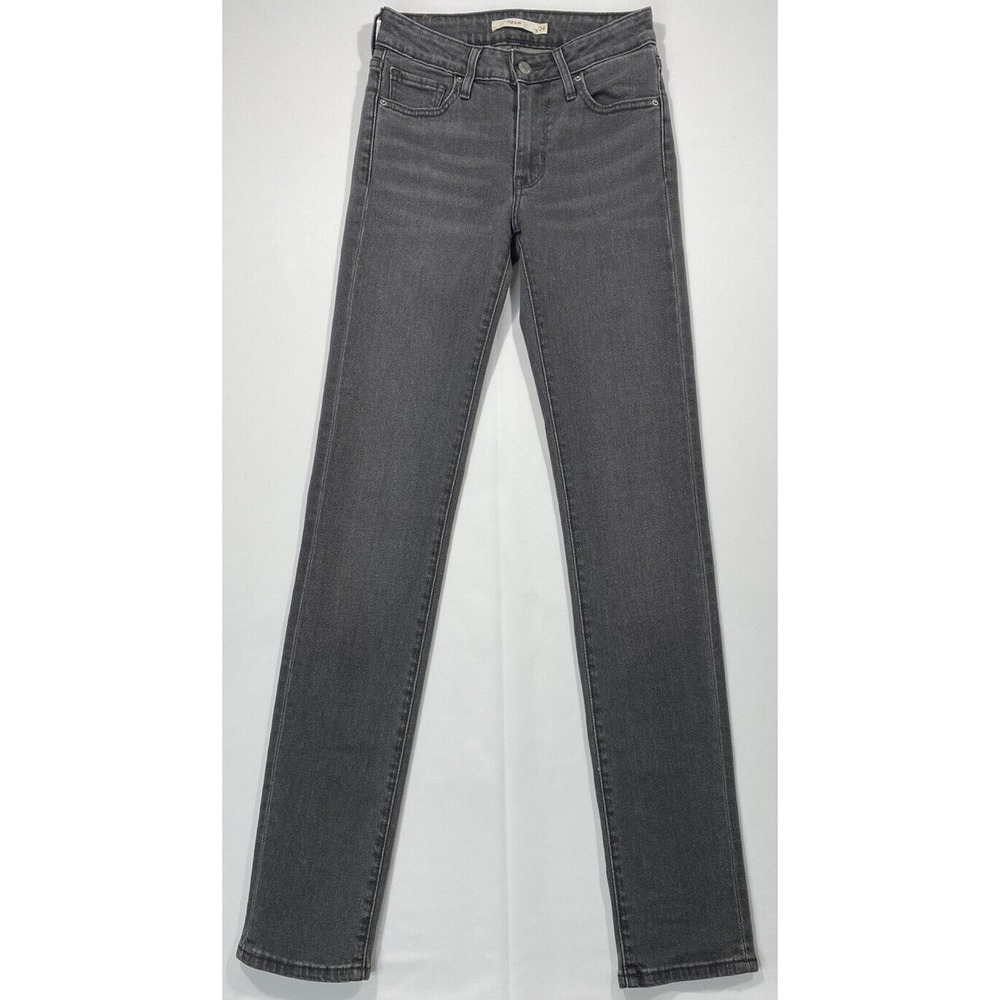 Levis‎ 712 Jeans Womens Size 24 Gray Slim Fit Denim Red Tab Modern